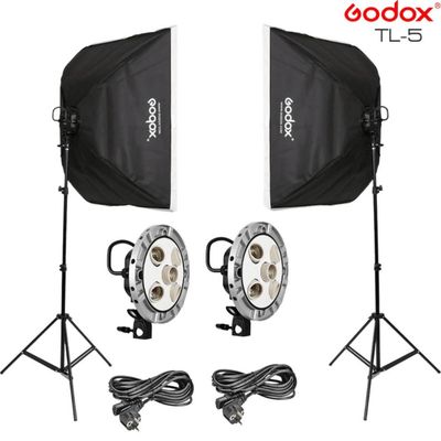 Godox Softbox Lighting Setup For YouTube Home Studio, Live Streaming Combo Set- Softbox, Light Holder, Tripod Stand Full Setup (1 side)_img_3