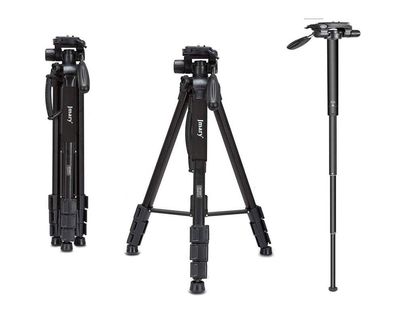 Jmary KP2599 Professional Camera Tripod and Monopod – Black Color_img_0