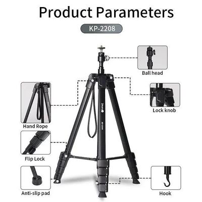 Jmary Tripod KP-2208 Professional Tripod With Mobile Holder_img_2