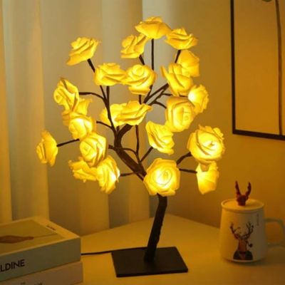 🌹 24 LED Rose Tree Lights – Fairy Flower Night Light Table Lamp_img_1