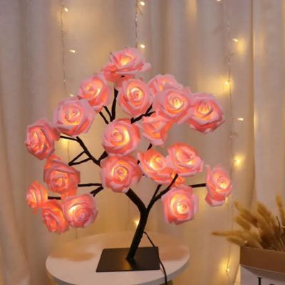 🌹 24 LED Rose Tree Lights – Fairy Flower Night Light Table Lamp_img_2