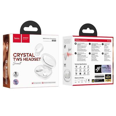 HOCO EQ3 True Wireless in-Ear Earbuds – White Color_img_1
