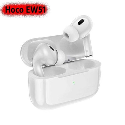 Hoco EW51 ANC True Wireless Bluetooth Earbuds – White Color_img_2