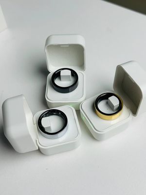 Smart Finger Ring for Fitness Tracking – With Charging Case – (Ring Size -9) – Golden_img_3
