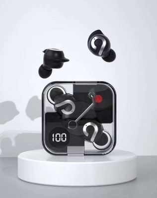 P61 Pro Transparent TWS Earbuds – Black Color_img_2