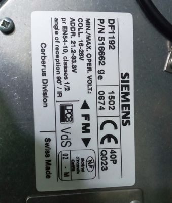 SIEMENS CERBERUS DF1192 INFRARED FLAME DETECTOR UNIT 516662 GE_img_3