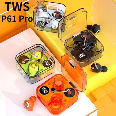 P61 Pro Transparent TWS Earbuds – Random Color_img_1