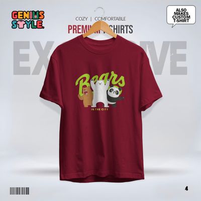 Bears in the City Premium Drop Shoulder T-shirt - 4_img_1