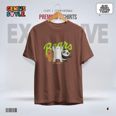 Bears in the City Premium Drop Shoulder T-shirt - 4_img_3