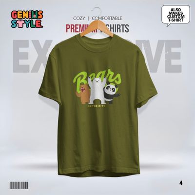 Bears in the City Premium Drop Shoulder T-shirt - 4_img_4