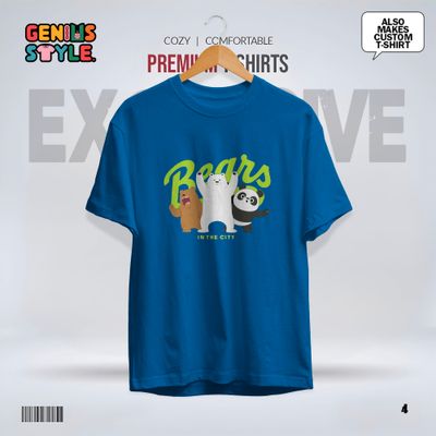 Bears in the City Premium Drop Shoulder T-shirt - 4_img_5