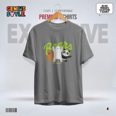 Bears in the City Premium Drop Shoulder T-shirt - 4_img_6