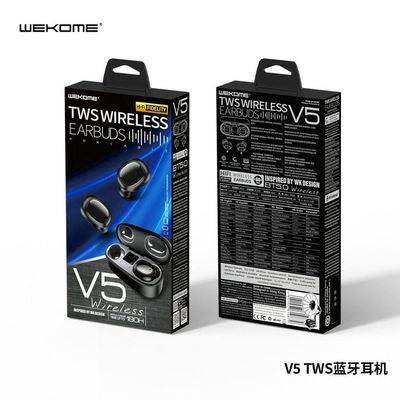 WEKOME TWS-V5 Earbuds – Black Color_img_1