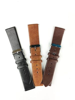 22mm Leather Strap for Smartwatch – Coffee Color_img_1