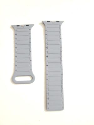Dual Color Silicon Magnetic Strap For Smart Watch- 42/44/45/49mm- Blue+Ash Color_img_1