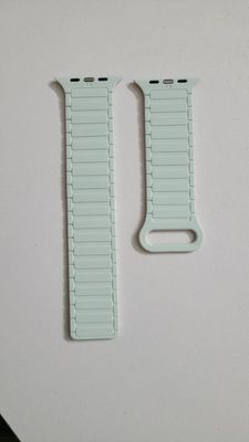 Dual Color Silicon Magnetic Strap For Smart Watch- 42/44/45/49mm- Pink+Paste Color_img_1