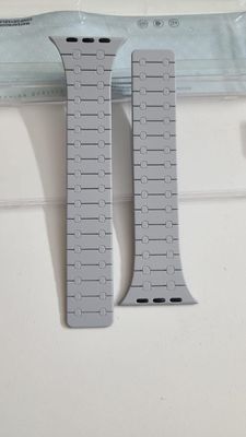 Dual Color Stop Times High Silicon Strap For Smart Watch (Blue + Ash)_img_1