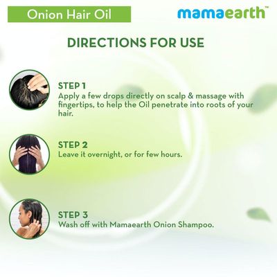 Mamaearth onion hair oil for hair regrowth & hair fall control with redensylSize: 100ml_img_3