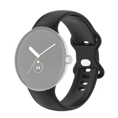 Google Pixel Smartwatch Soft Silicone Straps Black_img_0