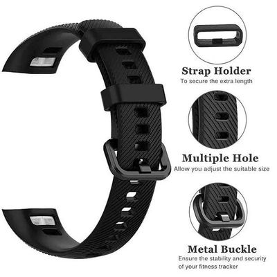 Honor Band 4/5 Soft Silicone Strap-Black_img_1