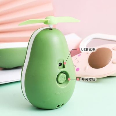 Portable Avocado Handheld Mini Air Cooler with Built-in Mirror and USB Charging_img_1