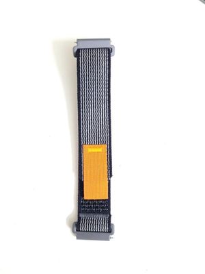 Pin Lock Dual Color Fabric Stap For Smart Watch-20mm -Black+Orange Color_img_0