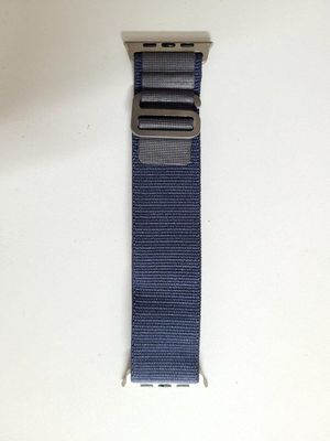Slide Lock Loop Fabric Strap For Smart Watch- 42/44/45/49mm – Dusty Blue Color_img_0