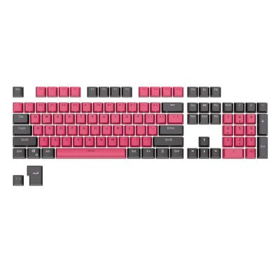 PBT Shine-Through Keycaps - Black on Red_img_0
