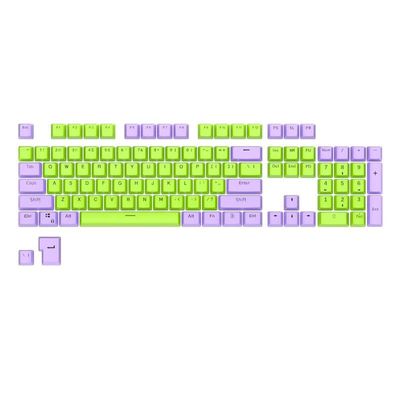 PBT Shine-Through Keycaps - Purple on Green_img_0