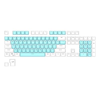 PBT Shine-Through Keycaps - White on Blue_img_0