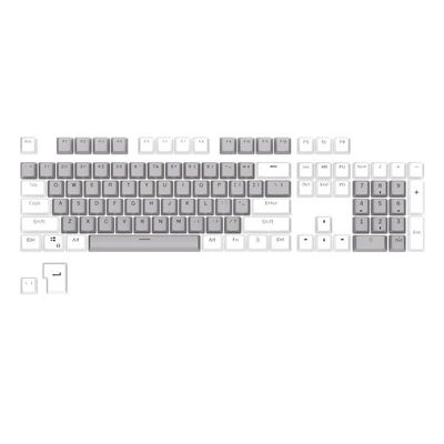 PBT Shine-Through Keycaps - White on Gray_img_0