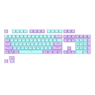 PBT Shine-Through Keycaps - Purple on Blue_img_0