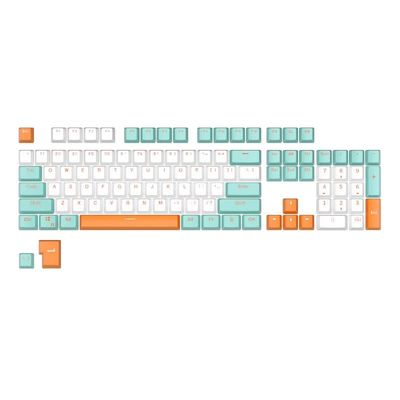 PBT Shine-Through Keycaps - Orange, Cyan & White_img_0