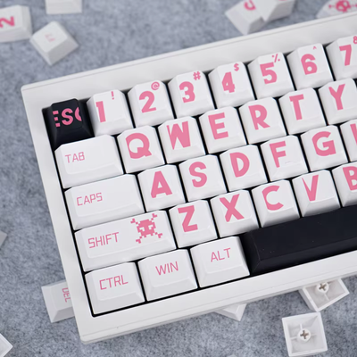 Pink Large Characters Keycap Set - 133 keys_img_2
