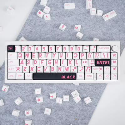Pink Large Characters Keycap Set - 133 keys_img_0