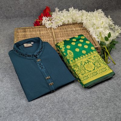 Premium Couple Set (Panjabi + Katan Saree) ✨_img_1