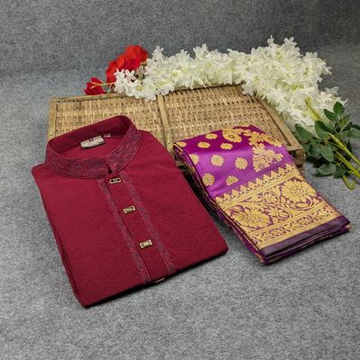 Premium Couple Set (Panjabi + Katan Saree) ✨_img_5