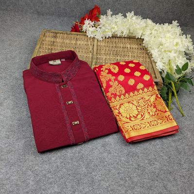 Premium Couple Set (Panjabi + Katan Saree) ✨_img_7
