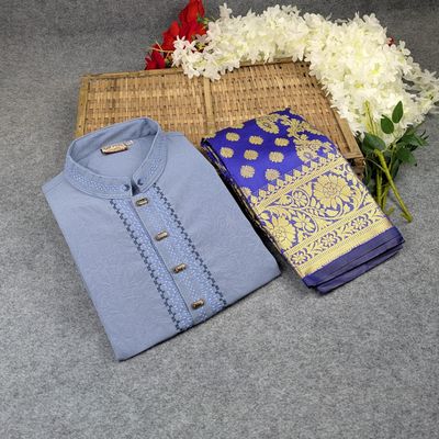 Premium Couple Set (Panjabi + Katan Saree) ✨_img_8