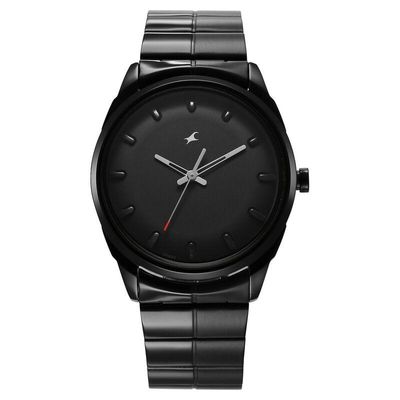 Fastrack 3273NM01 Quartz Analog Black Dial Black Stainless Steel Strap Watch_img_0