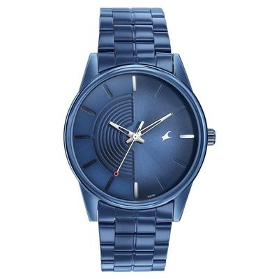 Fastrack 3305QM02 Stunnerse Quartz Analog Blue Dial With Blue Metal Strap Watch_img_0