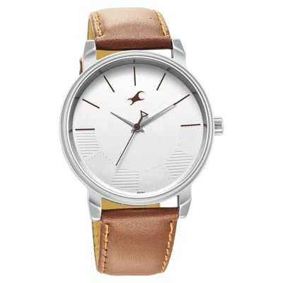 Fastrack NR3291SL02 Stunners Quartz Analog Silver Dial Leather Strap Watch_img_0