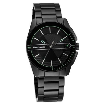Fastrack NS3089NM03 Wear Your Look Quartz Analog Black Dial Metal Strap Watch_img_0