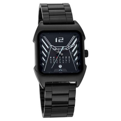 Fastrack NS3249NM01 Gamify Quartz Analog with Day and Date Black Dial Metal Strap Watch_img_0