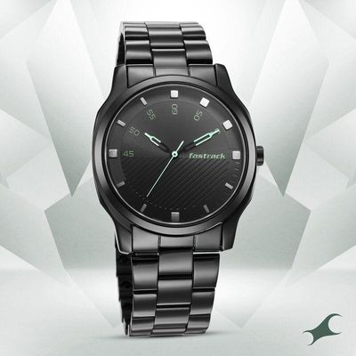 Fastrack NS3255NM02 Stunners Quartz Analog Black Dial Stainless Steel Strap Watch_img_0