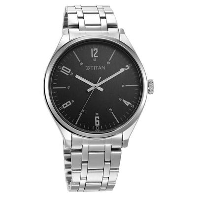 Titan (1802SM10)  Wrist Wit Quartz Analog Grey Dial Stainless Steel Strap Watch for Men_img_0