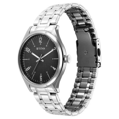 Titan (1802SM10)  Wrist Wit Quartz Analog Grey Dial Stainless Steel Strap Watch for Men_img_1