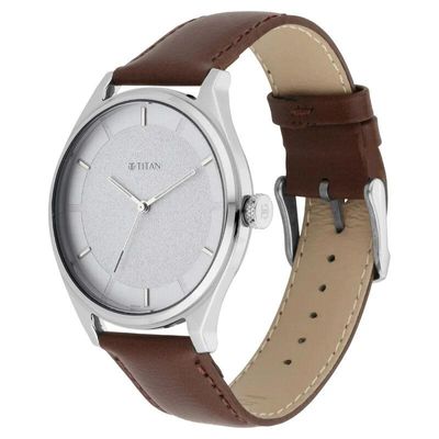 Titan Men’s Classic Watch: Gradient Dial & Sleek Markings with Leather Strap (NS1802SL13)_img_1