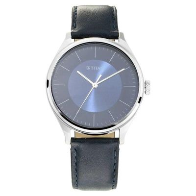 Titan Men’s Urban Edge Lustrous Blue Dial Leather(NP1802SL06) Watch_img_0