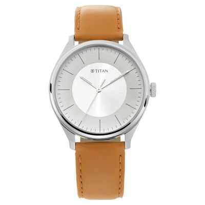 Titan Men’s Urban Edge Lustrous White Dial Leather Watch – NP1802SL07_img_3
